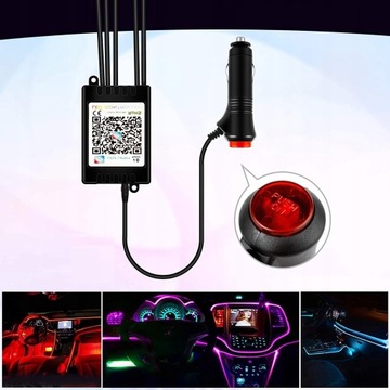 RGB СВЕТОДИОДНОЕ ОСВЕЩЕНИЕ ИНТЕРЬЕРА САЛОНА АВТОМОБИЛЯ