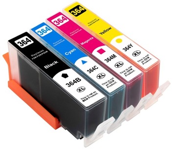 4x TUSZE DO HP DESKJET 5524 5520 3520 3070A 364 XL