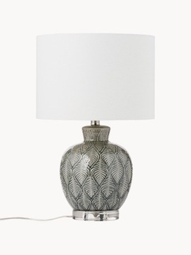 Lampa Stołowa Westwing Lampy Stołowe Biały Odcienie Szarości i Srebra 60 W
