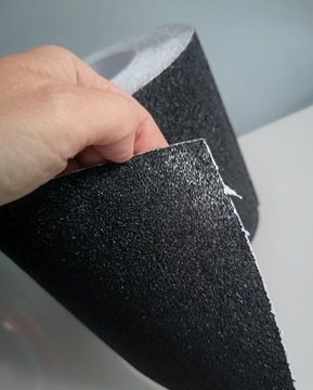 Лента противоскользящая черная 200мм 18м, пороги прочные снаружи 20см