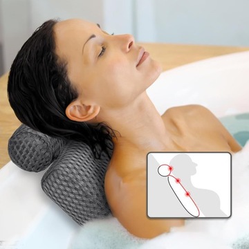 4D ПОДУШКА ДЛЯ ВАННЫ, ПОДГОЛОВНИК ДЛЯ РЕЛАКСАЦИИ ВАННЫ, Тщательно изготовлено