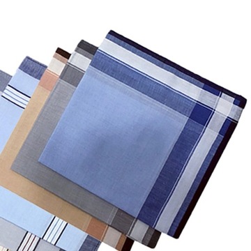 Платочные платки с нагрудным платком 40x40 см, хлопковые банданы для мужчин, стиль G, 6 шт., случайный выбор