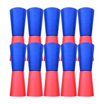 10 sztuk Flip Cups Speed Agility Training do gry w rugby w kolorze czerwono-niebieskim