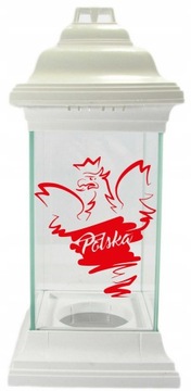 Znicz patriotyczny z napisem Herbem Godłem Polski