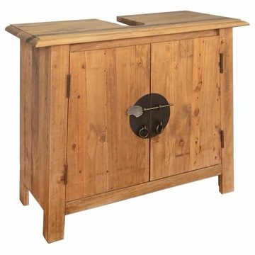 Szafka łazienkowa pod umywalkę drewno sosnowe 70x32x63 cm