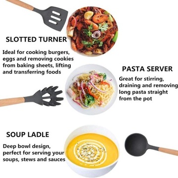 Kitchen Utensil Набор силиконовых кухонных принадлежностей из 12 предметов