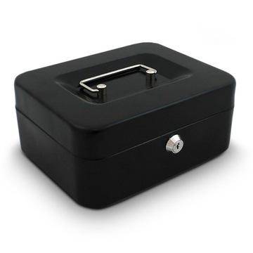 МЕТАЛЛИЧЕСКИЙ СЕЙФ ДЛЯ ДЕНЕЖНЫХ КАССЕТ 20СМ, ЧЕРНЫЙ