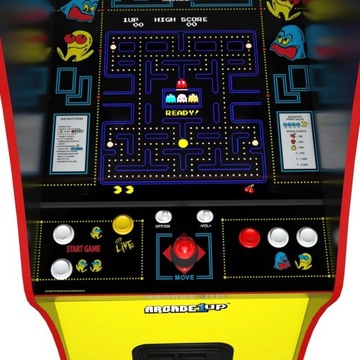Аркадная консоль в стиле ретро, ​​большая стоячая PacMan PAC-MAN, Wi-Fi, 17 дюймов, 14 игр