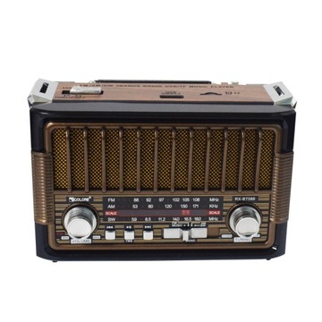 РЕТРО-РАДИО С ФОНАРЬЕМ USB BLUETOOTH AM,FM,SW