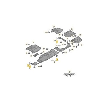 Osłona podwozia lewy przód AUDI A4 B9 8w0825201