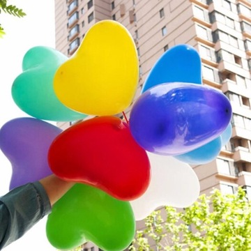 НАБОР ШАРОВ В ФОРМЕ СЕРДЦА РАЗНОЦВЕТНЫЕ ШАРЫ СЕРДЦЕ 30шт. ШАР ЛЮБВИ