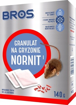 GRANULAT TRUTKA NA NORNICE MYSZY KARCZOWNIKI GRYZONIE NORNIT BROS 140G