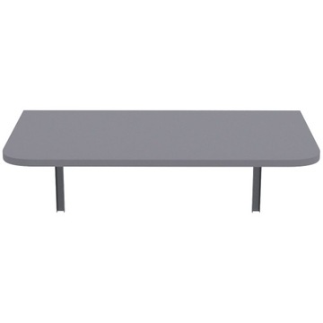 STÓŁ SKŁADANY STOLIK BLAT ROZKŁADANY 80x40 J.GRAFIT ZAOKRĄGLONY