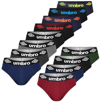 Umbro Slipy Majtki Męskie Bawełniane Zestaw BM210 12 sztuk Rozmiar M