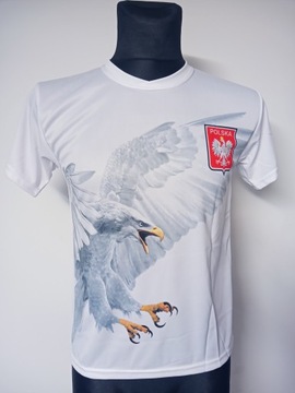 Koszulka POLSKA ORZEŁ-BIAŁA- rozm. 104 cm.