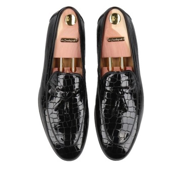 Czarne loafers Hugo - Gold Collection 45