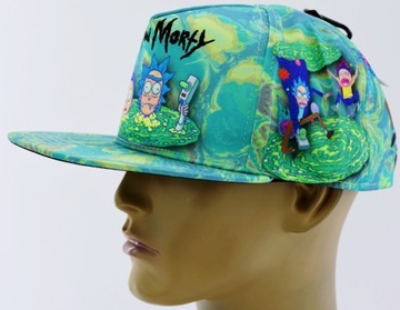 Czapka z prostym daszkiem męska Rick and Morty SNAPBACK 56-60cm niebieska