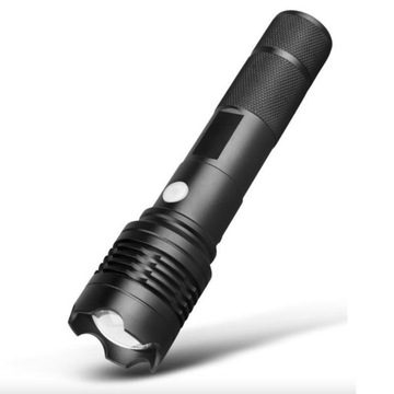 Mocna Latarka Taktyczna LED USB-C Wojskowa