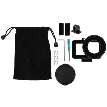 Czarna metalowa obudowa ochronna do aparatu z filtrem UV 52 mm do DJI G5
