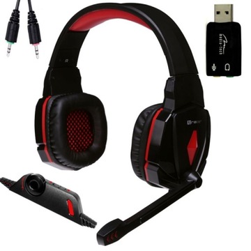 SŁUCHAWKI Z MIKROFONEM DO LAPTOPA KOMPUTERA NA USB