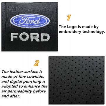 2шт кожаный подголовник автомобиля для Ford