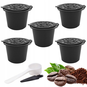 5 X KAPSUŁKI NESPRESSO WIELOKROTNEGO UŻYTKU KAWY