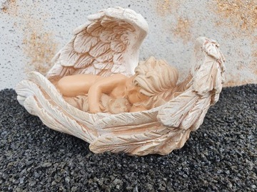 АНГЕЛ С ЖИВОТНЫМ подарок, БОЛЬШАЯ гипсовая фигурка