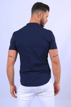 Мужская повседневная рубашка с воротником-стойкой для свадьбы и причастия