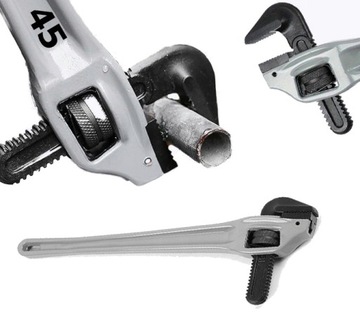 KLUCZ ALUMINIOWY LEKKI KONTOWY PROSTY DO RUR SZWED ŻABA HYDRAULICZNY 45CM
