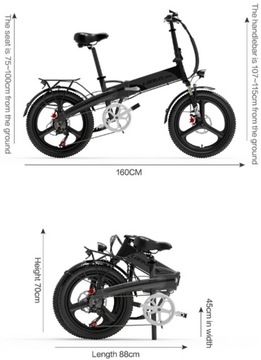 Складной электрический велосипед LANKELEISI 500 Вт, 35 км/ч, 110 км, 20 дюймов, мужской/женский