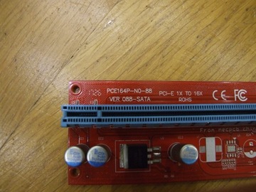 RISER 088 RED USB3.0 PCIe PCI 1x-16x SATA KABEL#8