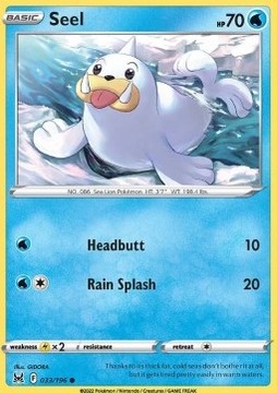 Karty Pokemon (LOR 033) Seel