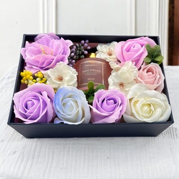 Мыло Flower Box цветы и ароматы для дома в коробке ПОДАРОК ​​ко Дню матери
