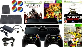 KONSOLA XBOX 360 SLIM 250GB PADY KINECT GRY GRATIS