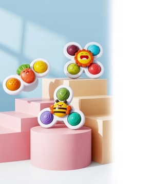 3 шт. FIDGET SPINNER ПРИСОСКА ПОГРЕМКА СЕНСОРНАЯ ИГРУШКА ДЛЯ ВАННЫ