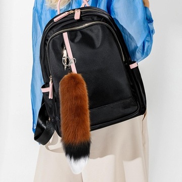 Брелок в виде хвоста Автомобильные брелки Милый хвост из искусственного меха Металл Коричневый