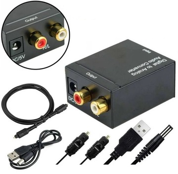 KONWERTER AUDIO TOSLINK DIGITAL ANALOG COAXIAL
