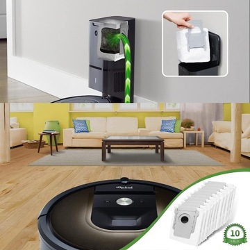 10 мешков для мусора для iRobot Roomba E I J i3+ i4+ i5+ i6+ i7+ i8+ j7+ s9+