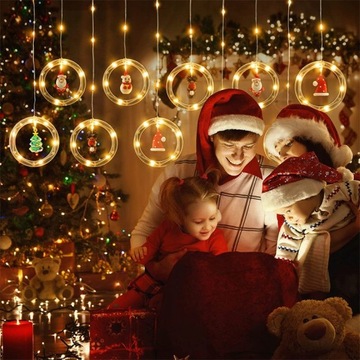 СУПЕР СВЕТОДИОДНЫЕ ПРОВОДНЫЕ ЛАМПЫ СВЕТОДИОДНЫЕ ЗАНАВЕСЫ USB SANTA