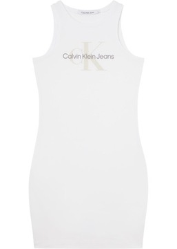 CALVIN KLEIN SUKIENKA DAMSKA MONOGRAM WHITE r. XS