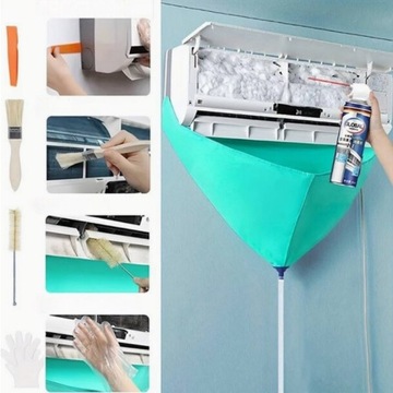 Многоразовый набор для чистки домашнего кондиционера, 8 предметов.