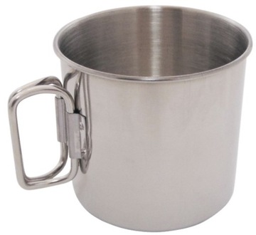 KUBEK STALOWY 450 ml ZE SKŁADANYM UCHEM