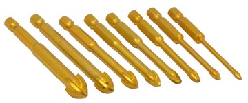 WIERTŁA DO SZKŁA PŁYTEK CERAMIKI WIERTŁO 8 SZT.