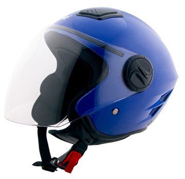 KASK OTWARTY MOTOCYKLOWY SKUTER MOTOR NIEBIESKI M HOMOLOGACJA ECE