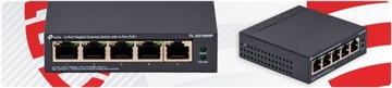 Коммутатор TP-LINK TL-SG1005P 4 порта PoE+ GIGABIT 5 портов GIGABIT
