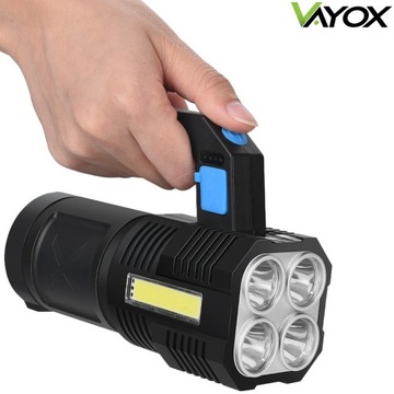 АККУМУЛЯТОРНЫЙ СВЕТОДИОДНЫЙ ФОНАРЬ, ПОИСК, ФАРА, VAYOX