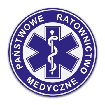 PAŃSTWOWE RATOWNICTWO ODBLASKOWA NAKLEJKA 30cm