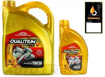 QUALITIUM POWER V 5W-30 6L OLEJ SYNTETYCZNY