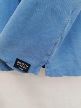 SCOTCH SODA KOSZULKA POLO MĘSKA NIEBIESKA L 1ZHJ