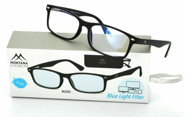 OKULARY ZERÓWKI FILTR BLUE LIGHT DO KOMPUTERA do czytania +0.00 do +3.50